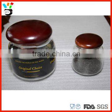 Paper Package Semi-Manual & Mechanical Original Choice Tea Glass Jar With Wood Lid