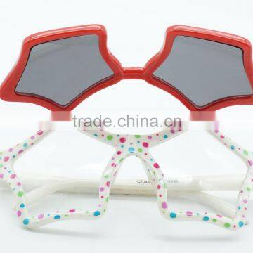 Christmas present high quality pentagon kids party sunglasses with double use