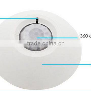 Hot 360 Degrees 12V PIR Infrared Microwave Motion Sensor With Plastic Cover (HW-XD02)