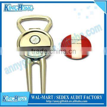 Hot Sale Zinc Alloy Bottle Opener Design Golf Divot Tool photo-4