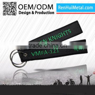 Cheap Wholesale custom souvenir nylon strap keychain