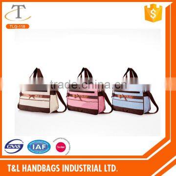 2016 New arrival hot selling popular polyester Baby Diaper bag for lady