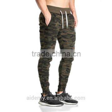 Custom Mens Camo Joggers Sweatpants With Zip Workout Jogging Pants photo-2