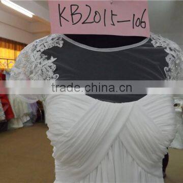 Cap Sleeve Illusion Top Floor Length Women's Chiffon Dresses & Hot Sales for Shopper photo-2