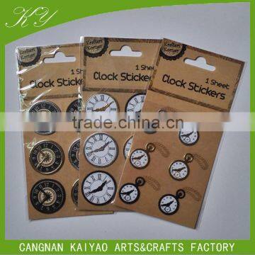 Hot Selling Layered Paper Clock 3D handmade sticker