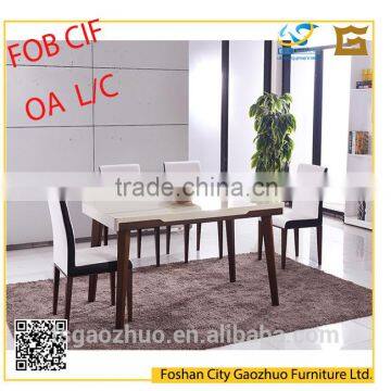 northern-european style rectangular tempered glass dinning table