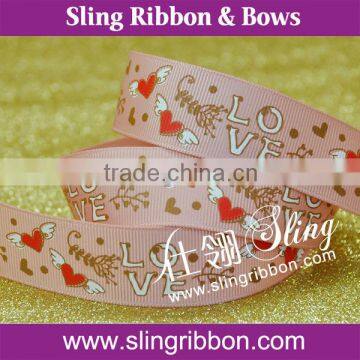 Pritned Ribbon For Vanlentins Day Decoration