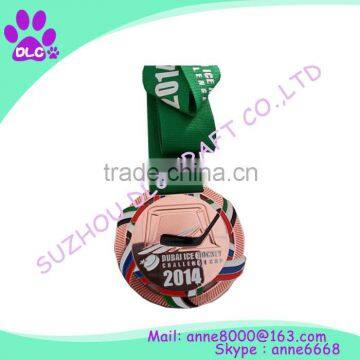 Wholesale Cheap Customized New Metal Medal and trophies with ribbon For Sale