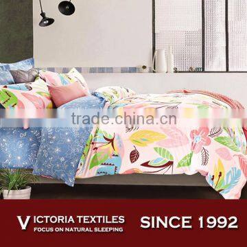 Brand New Colorful Leaves Bed Quilt Duvet Comforter cover Bedding Set With Navy Sheets Set,Fashion