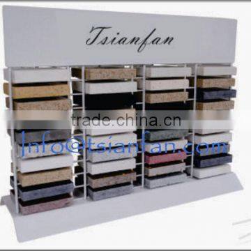 SR010-4 New style Metal Quartz stone counter display standss for promotion