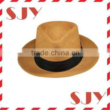 Solid Band Summer Cheap Straw Promotional Fedora Hat photo-4