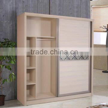 Modern Style Storage Clothes Wardrobe Cabinets With 2 Sliding Doors