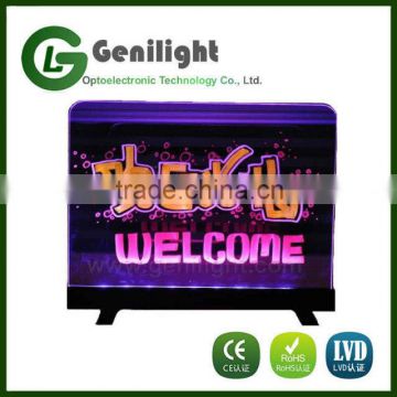 2016 Good Quality Transparent LED Writing Board 20*30cm