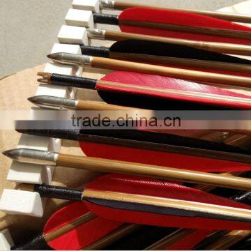 Wholesale Traditional Bamoo Shafts Archery Arrows Fletching Vanes For Hunting Bows