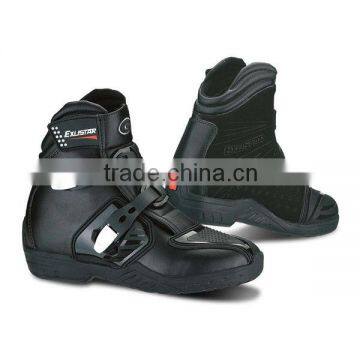 Two buckles, short stylish motorcycle black boots