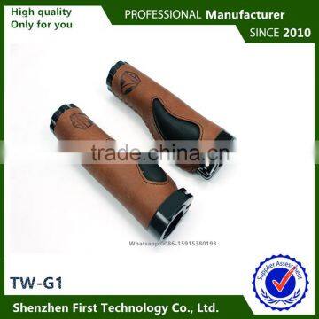 27.5 Mtb Carbon Comfortable Bicycle Grips Leather Hand Grips photo-3