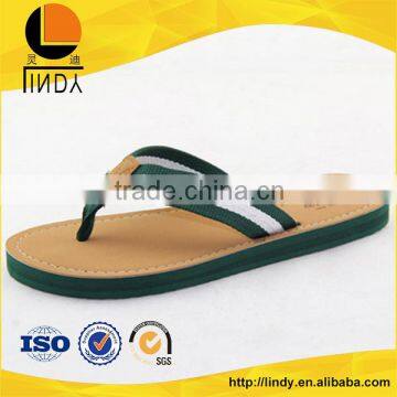 High quality mens slipper leather flip flops