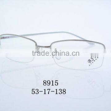 2016 New Stylish Woman Metal Optic Glasses Half Rimless 8915