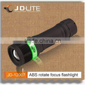 Portable Cheapest Pocket Plastic Led Focus Flashlight Battery Operated Led Emergency Light