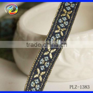 Embroidered Ribbon Jacquard Trim