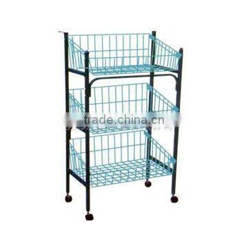 PF-S025 Supermarket 3 tier metal shelf