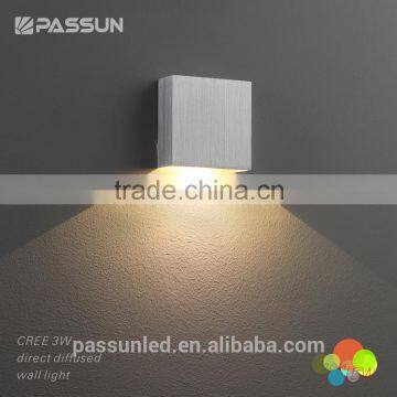 Aliuminium ip20 led wall light 3w