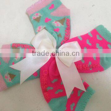 NEW STYLE lovely flower welt and good quality popular fancy baby cotton socks