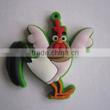 Cock cartoon animal design pvc pendant