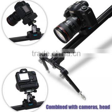 Factory Supply Camera Mini Rail Dolly Slider 80cm for DV Camcorder With Pan Head photo-6
