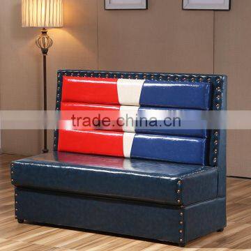 Custom made English style leather booth sofa seat furnuture used for restaurant cafe furniture