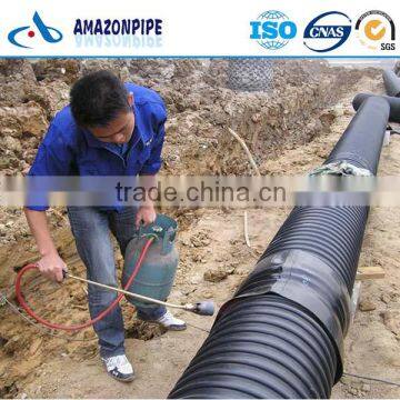 Factory price DN600 HDPE Steel belt reinforced corrugated pipe