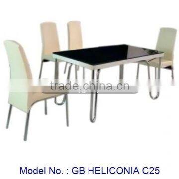 Dining Set, Metal Dining Series, Glasstop Table, Dining Table, Dining Chair