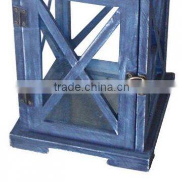 Blue Wooden Lantern for Promotional Gifts photo-6