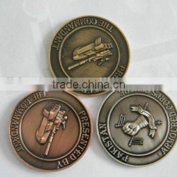 custom antique 3D metal coin/cheap metal coin/ challenge coin/metal token