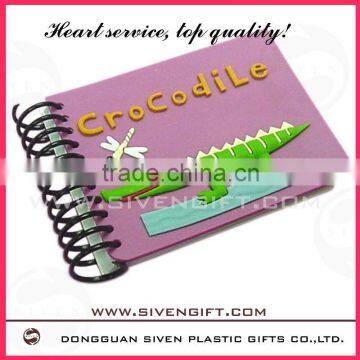 custom soft pvc cover spiral notebook