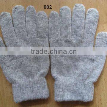 grey acrylic Knitted Gloves magic