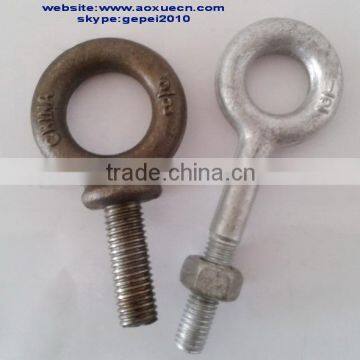 Fastener U.S.type eye bolt and nut, steel lifting eye bolts