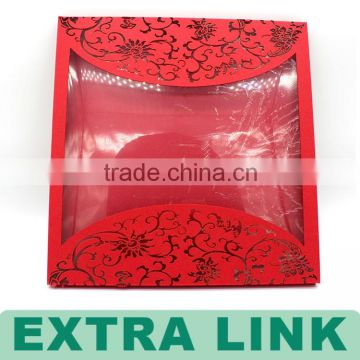 Luxury customized letter envelope/red envelope with clear window