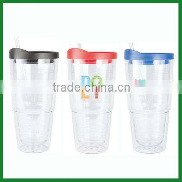 Frosty Straw Tumbler,Plastic Mug,Drinking Cup