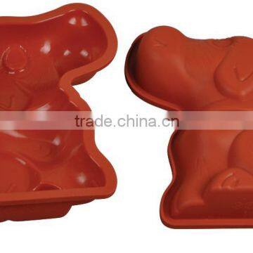 2016 News Products Dog Shaped Silicone Cake Mold Pan Chocolate Baking Mould