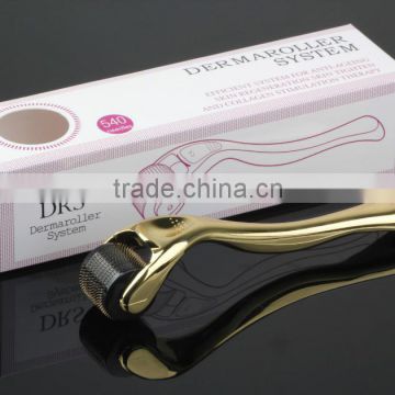 540 Titanium Needles 2.0mm Metallic Golden/Silver Handle DTS Derma Roller with CE