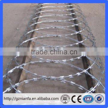 ISO razor barbed iron wire/razor barbed wire for safeduard/Professional manufacturer razor barbed wire(Guangzhou Factory)