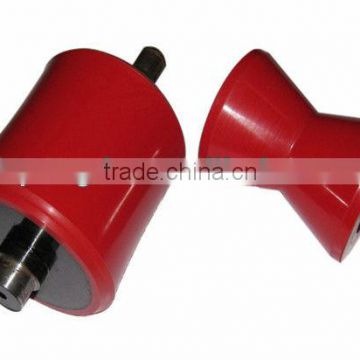 rubber conveyor polyurethane v coated roller on sale