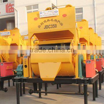 With CE ISO certificate high quality JDC350 concrete mixer rubber tire