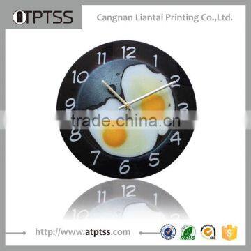 Funny poached egg pan shape wall clock
