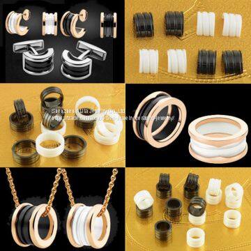 Customizable Zirconia Ceramic Ring / Black Ceramic Infinity Ring photo-2