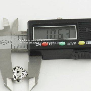 Metal Heart Shaped DIY Sterling Silver Jewelry Beads photo-3