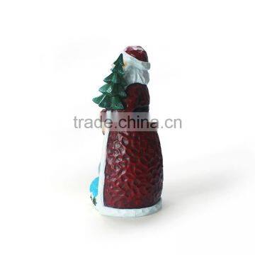 New Year Polyresin Lifelike Santa Claus Sculpture photo-2
