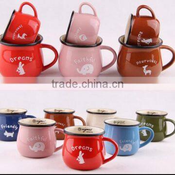 Haonai high quality hot sale ceramic morning tea or milk cup