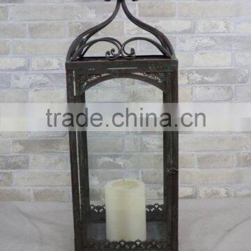 Creative Antique Vintage Promotion Square Iron Candle Metal Lanterns photo-4